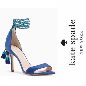 Kate Spade Inez Tassel Wrap Suede Heeled Sandals